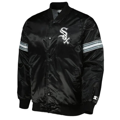 Chicago White Sox Pick & Roll Black Satin Full-Snap Men's Jacket