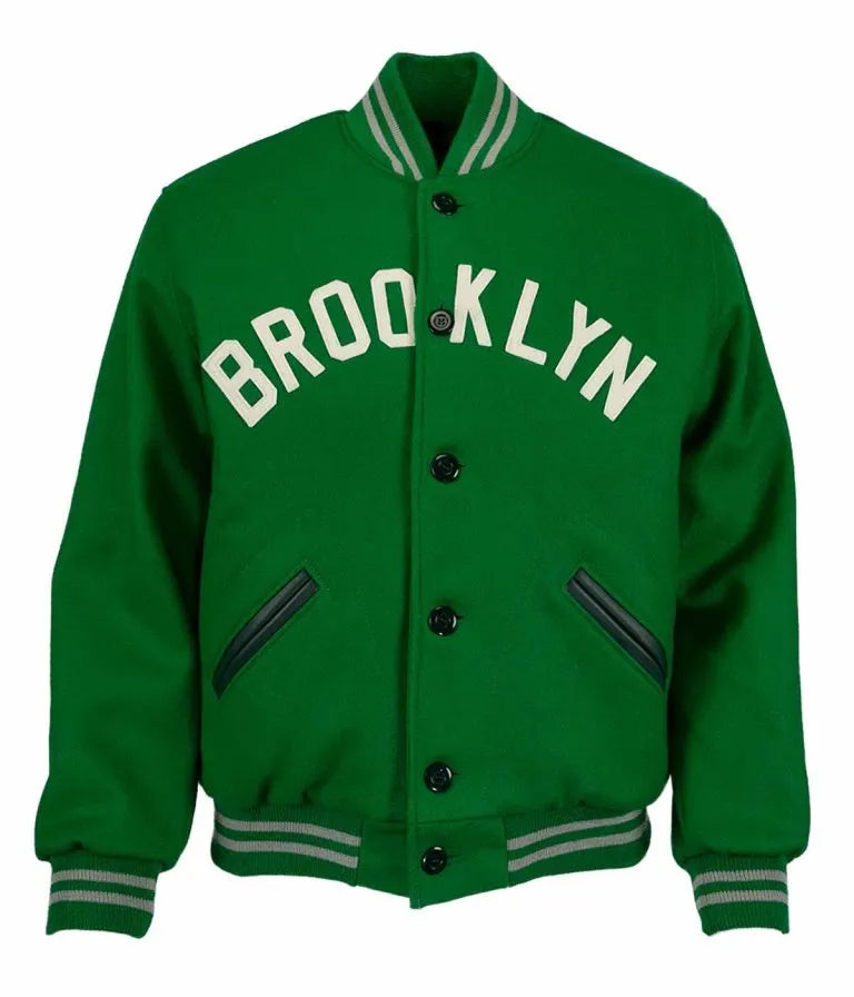 Brooklyn Dodgers 1937 Green Wool Varsity Men's Jacket