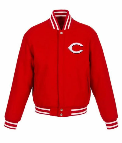 Cincinnati Reds Varsity Letterman Red Wool Men's Jacket