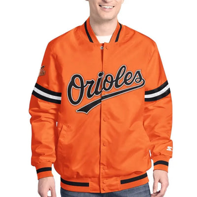 Baltimore Orioles Scout Full-Snap Varsity Satin Jacket
