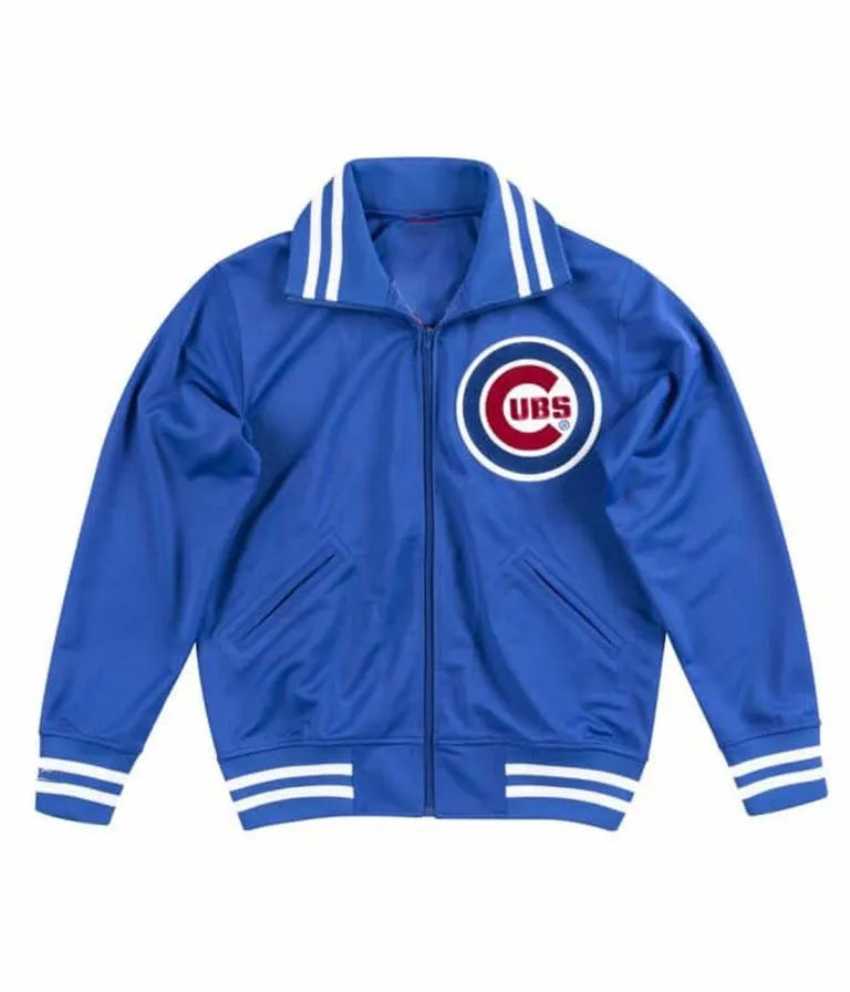 1982 Chicago Cubs Royal Blue Satin Full-Snap Men's Bomber Jacket