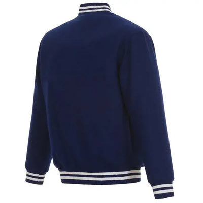 Atlanta Braves Varsity Navy Blue Wool Varsity Men's Bomber Jacket