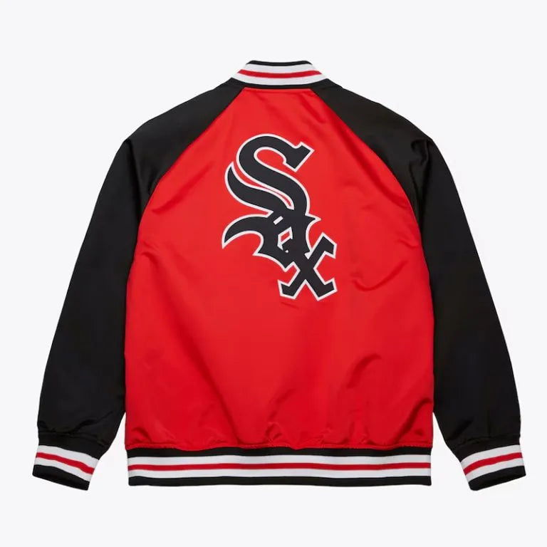 Chicago White Sox Vintage Logo Double Clutch Red Satin Men's Jacket