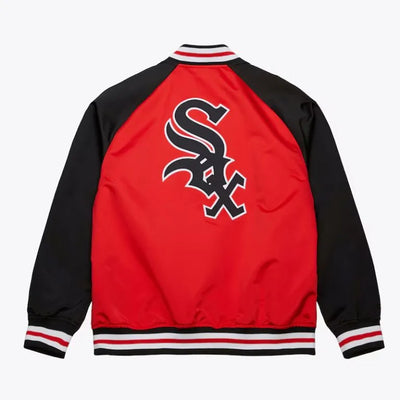Chicago White Sox Vintage Logo Double Clutch Red Satin Men's Jacket