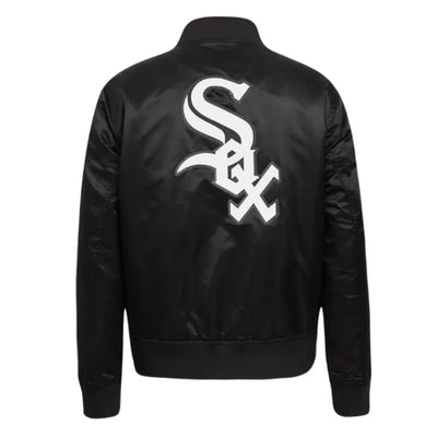 Chicago White Sox Classic Full-Snap Black Satin Men's Jacket