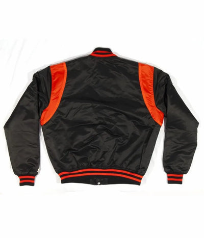 1970 Baltimore Orioles Full-Snap Black Satin Bomber Men's Varsity Jacket