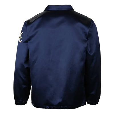 Atlanta Braves 1968 Navy Full-Snap Satin Men's Windbreaker Bomber Jacket