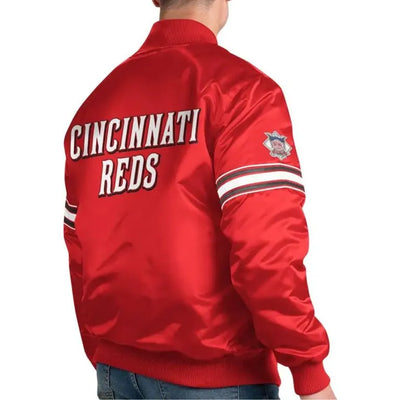 Cincinnati Reds Pick & Roll Red Satin Full-Snap Men's Jacket