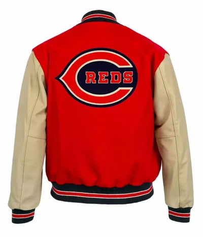 Cincinnati Reds 1940 Red Wool and Leather Sleeves Varsity Men's Jacket