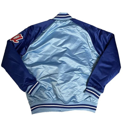 Atlanta Braves Reload Blue Full-Snap Satin Men's Bomber Jacket