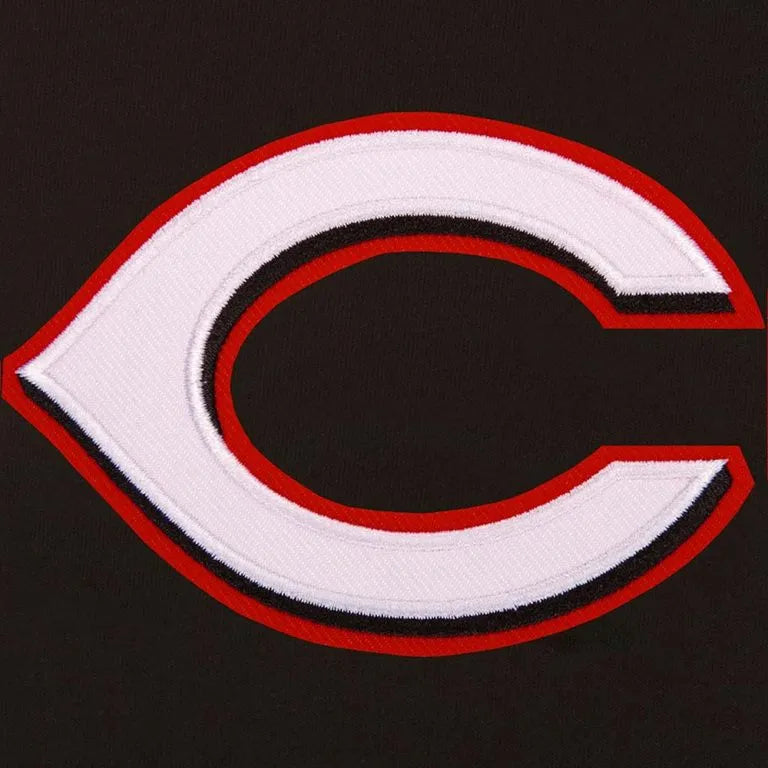 Cincinnati Reds Black Wool White Leather Men's Varsity Jacket