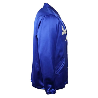 Brooklyn Dodgers 1945 Full-Snap Blue Satin Men's Bomber Windbreaker Jacket