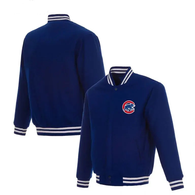 Chicago Cubs Bomber Royal Blue Wool Men's Jacket