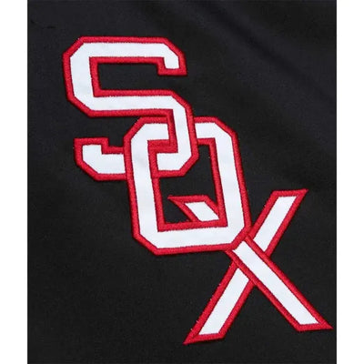 Chicago White Sox Heavyweight Varsity Full-Snap Black Satin Men's Jacket