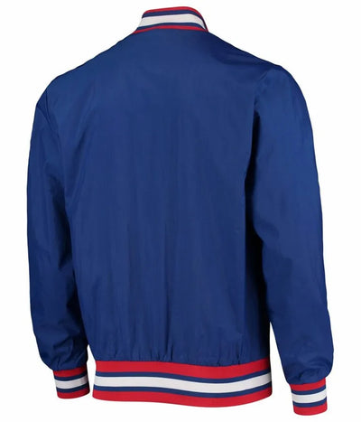 Chicago Cubs The Jet III Royal Blue Satin Full-Snap Men's Bomber Jacket