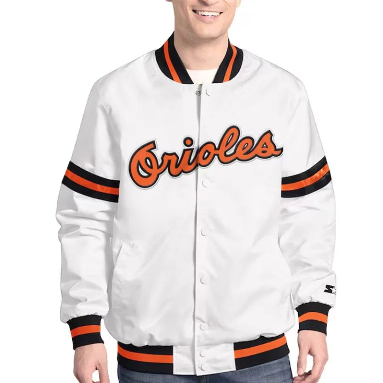 Baltimore Orioles Scout Full-Snap Varsity Satin Jacket