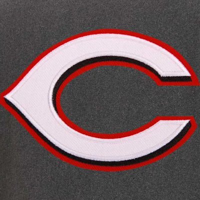 Cincinnati Reds Varsity charcoal Wool & Black Leather Sleeves Men's Jacket