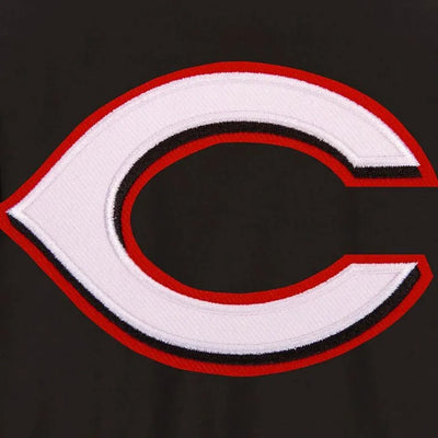 Cincinnati Reds Black and Red Wool Varsity Men's Jacket