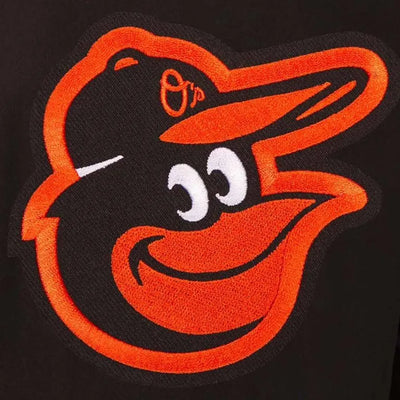Baltimore Orioles Black Wool & Leather Sleeves Letterman Varsity Men's Jacket