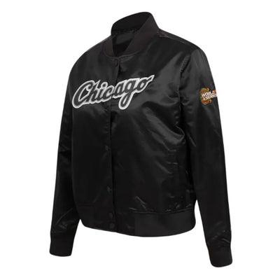Chicago White Sox Classic Full-Snap Black Satin Men's Jacket