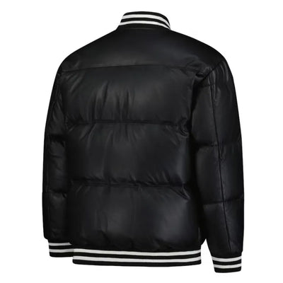 Chicago White Sox Puffer Full-Snap Black Satin Men's Jacket
