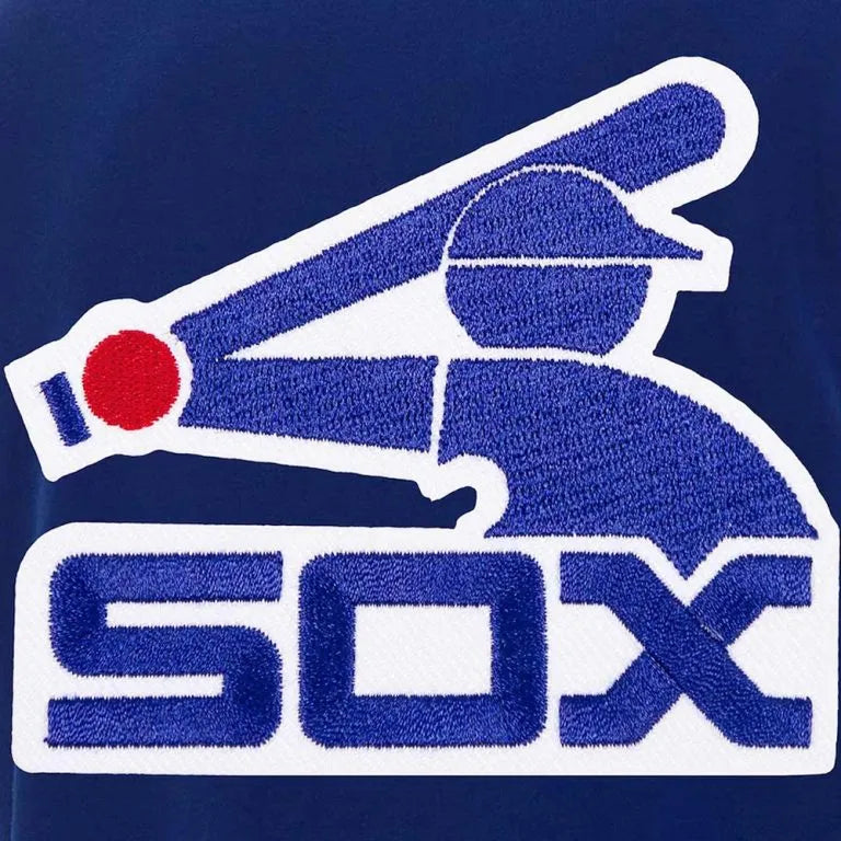 Chicago White Sox Royal Blue Wool & White Leather Sleeves Varsity Men's Jacket