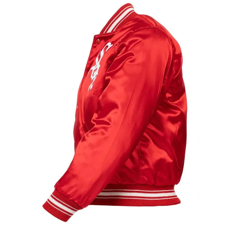 Chicago White Sox 1971 Full-Snap Red Satin Men's Jacket