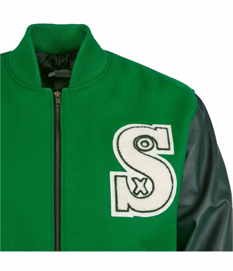 1932 Chicago White Sox Green Wool & Leather Sleeves Varsity Men's Jacket