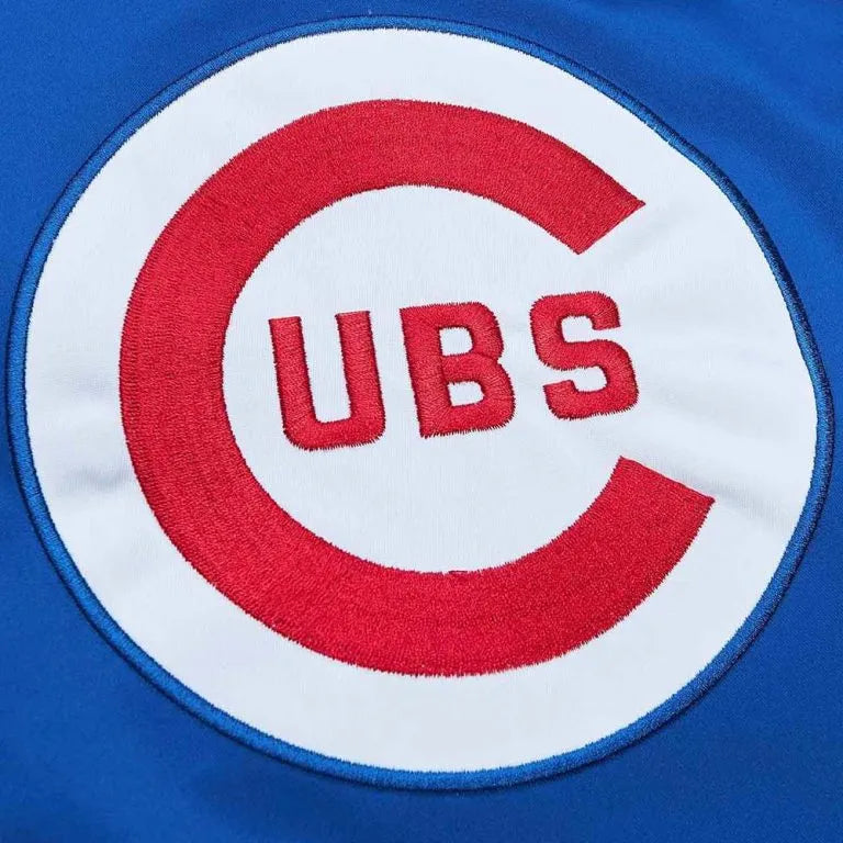 Chicago Cubs Heavyweight Varsity Full-Snap Royal Blue Satin Men's Jacket