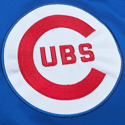 Chicago Cubs Heavyweight Varsity Full-Snap Royal Blue Satin Men's Jacket