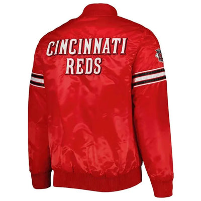 Cincinnati Reds Pick & Roll Red Satin Full-Snap Men's Jacket