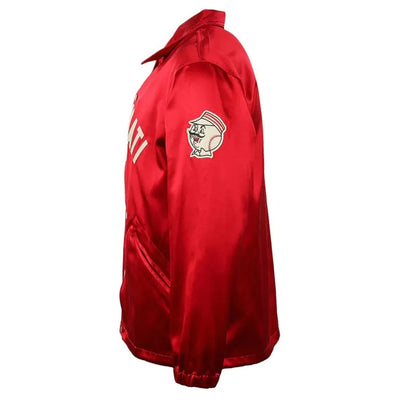 Cincinnati Reds 1955 Full-Snap Red Satin Windbreaker Men's Jacket