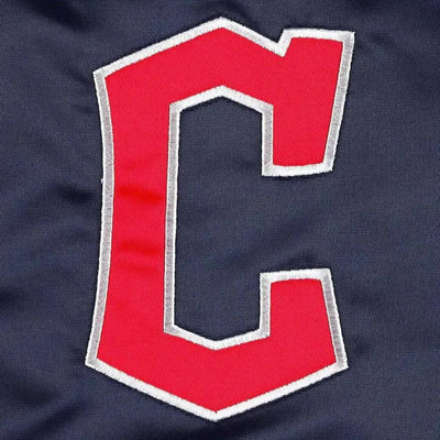 Cleveland Guardians Pick & Roll Full-Snap Navy Blue Satin Men's Jacket