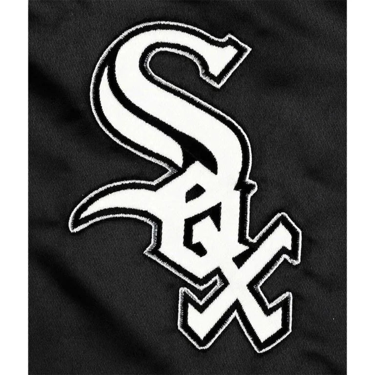 Chicago White Sox Pick & Roll Black Satin Full-Snap Men's Jacket