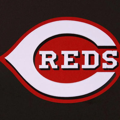 Cincinnati Reds Black Wool White Leather Men's Varsity Jacket