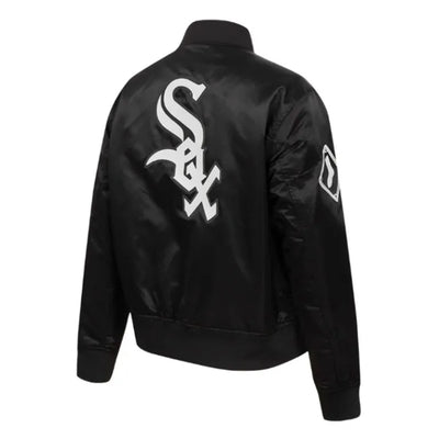 Chicago White Sox Classic Full-Snap Black Satin Men's Jacket
