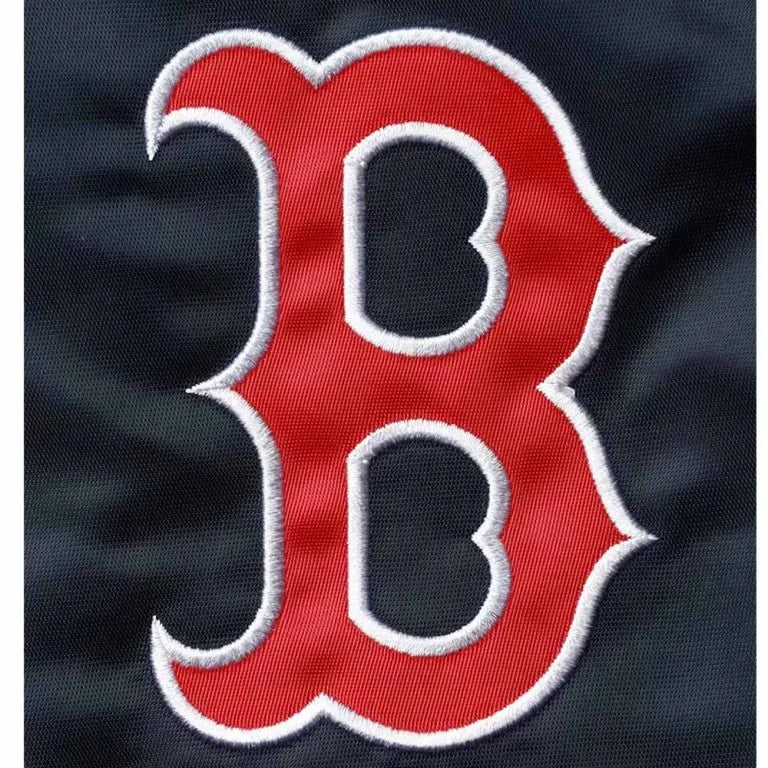 Boston Red Sox The Legend Full-Snap Red & Blue Satin Men's Bomber Jacket
