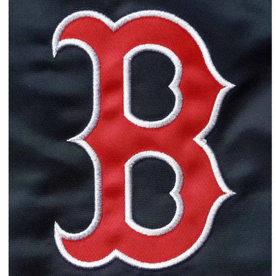 Boston Red Sox The Legend Full-Snap Red & Blue Satin Men's Bomber Jacket