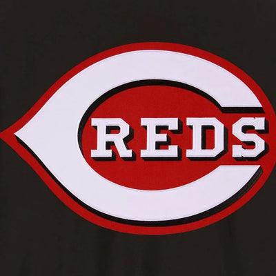 Cincinnati Reds Black and Red Wool Varsity Men's Jacket