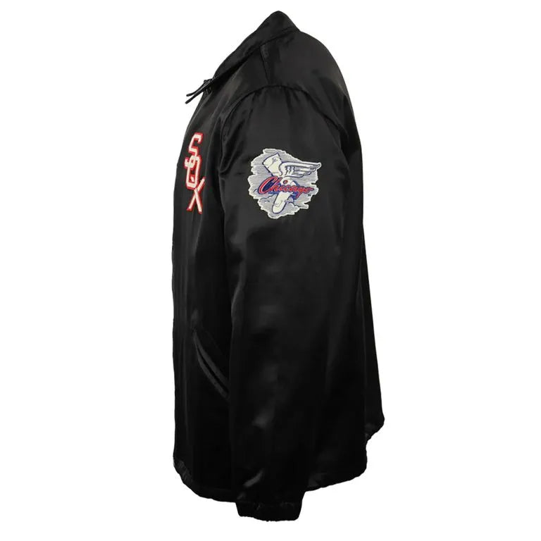 Chicago White Sox 1959 Full-Snap Black Satin Windbreaker Men's Jacket