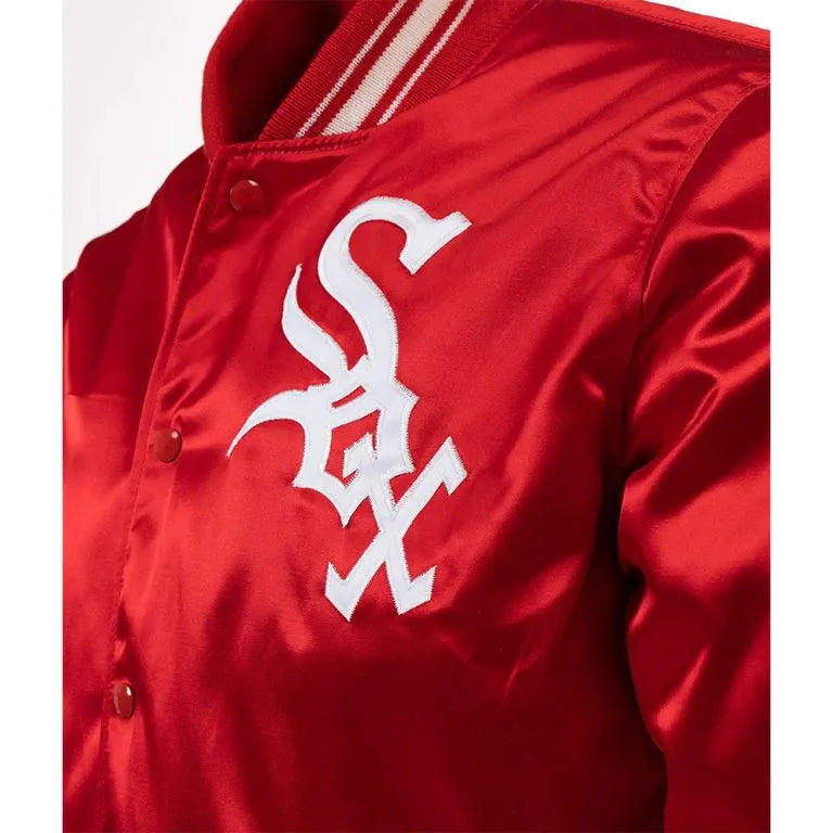 Chicago White Sox 1971 Full-Snap Red Satin Men's Jacket