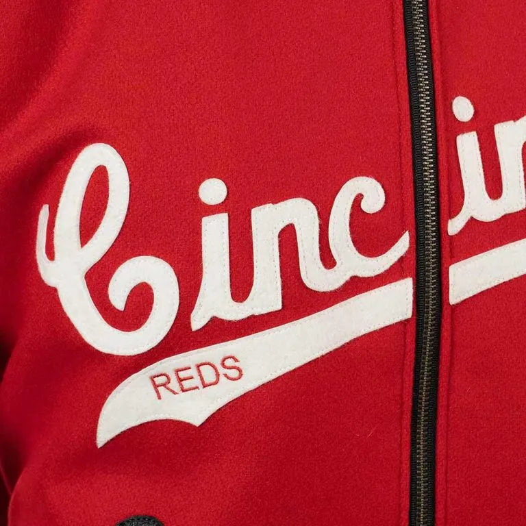 Cincinnati Reds 1969 Full-Zip Varsity Red Wool Men's Jacket