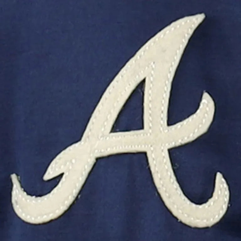 Atlanta Braves 1968 Navy Full-Snap Satin Men's Windbreaker Bomber Jacket