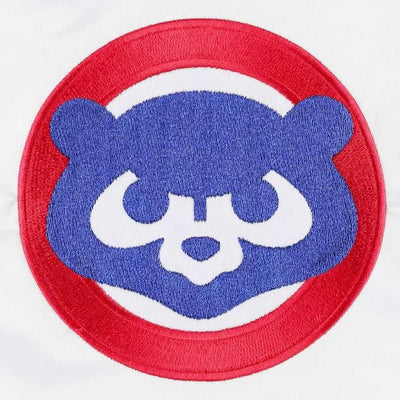 Chicago Cubs Power Forward Full-Snap Varsity White Satin Men's Jacket