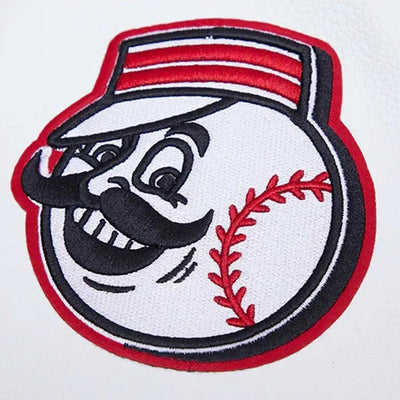 Cincinnati Reds Retro Classic Red & White Varsity Wool & Leather Men's Jacket