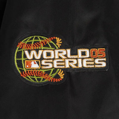 Chicago White Sox Classic Full-Snap Black Satin Men's Jacket