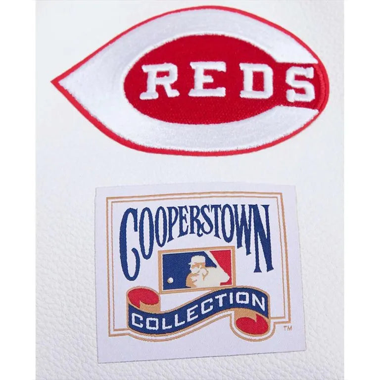 Cincinnati Reds Retro Classic Red & White Varsity Wool & Leather Men's Jacket