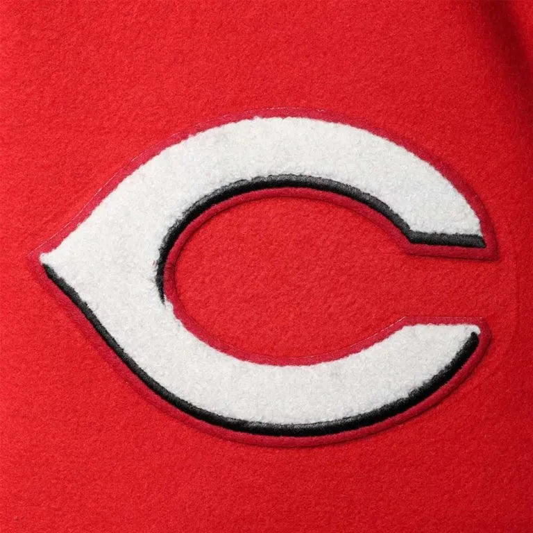 Cincinnati Reds Letterman Red Wool & Leather Sleeves Men's Varsity Jacket