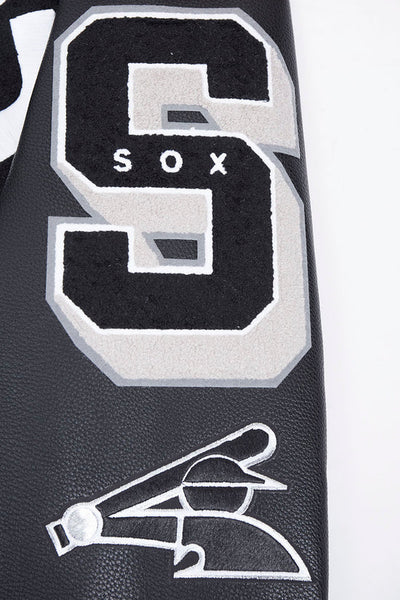 Chicago White Sox Mashup Black Wool & Leather Varsity Men's Jacket