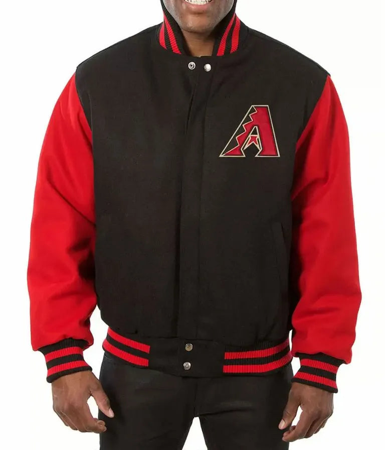 Arizona Diamondbacks Red and Black Wool Varsity Men's Jacket